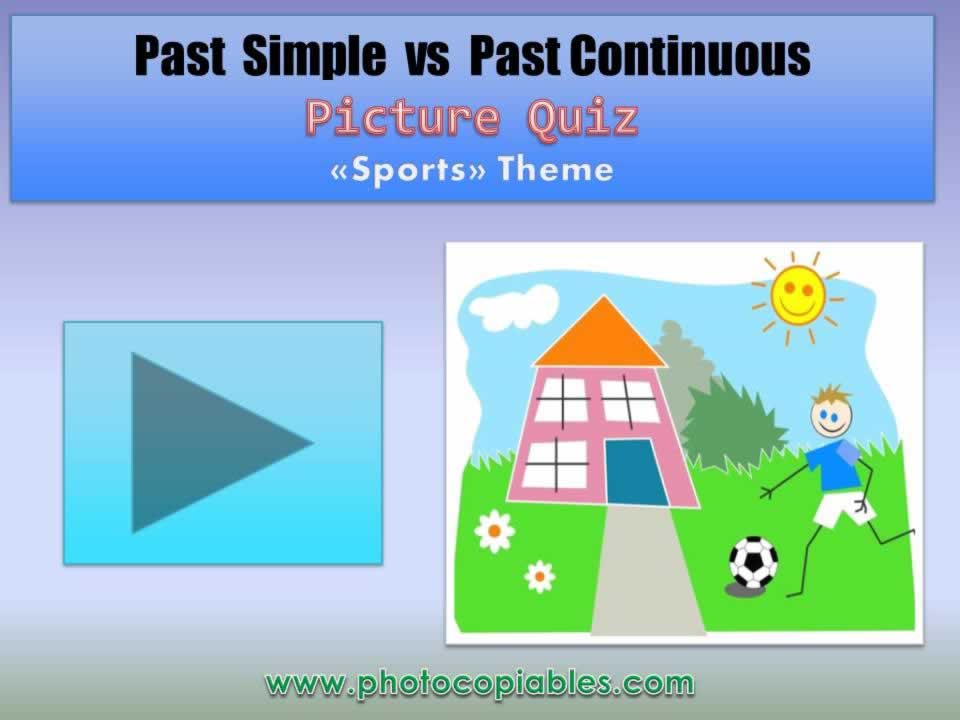 Past Simple vs Past Continuous Grammar Rules Picture Quiz | photocopiables